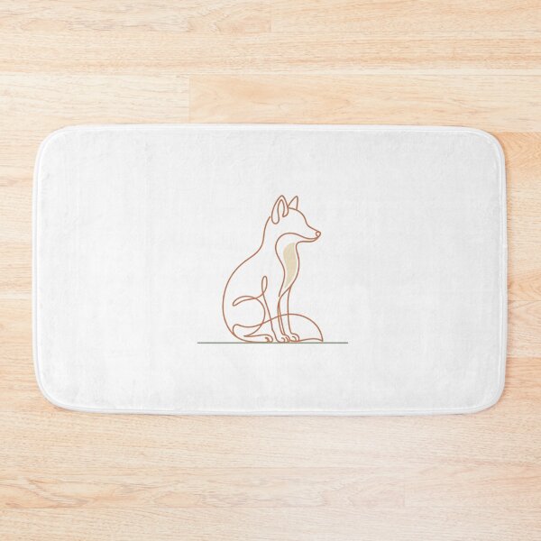Item preview, Minimal Continuous Line Fox Sitting in Profile Terracotta Sage Green Flat Vector Design designed and sold by OnPointOutfits.