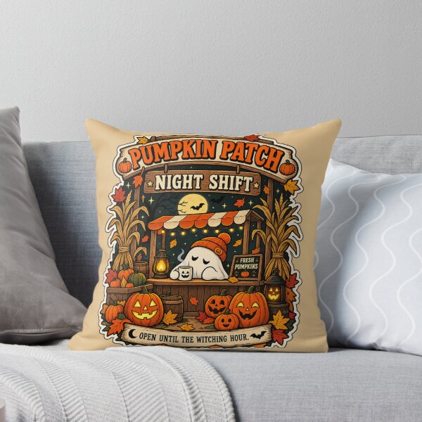 Item preview, Pumpkin Patch Night Shift | Cute Ghost Fall Halloween Coffee Art designed and sold by DmaarGroup.