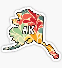Floral Alaska Sticker
