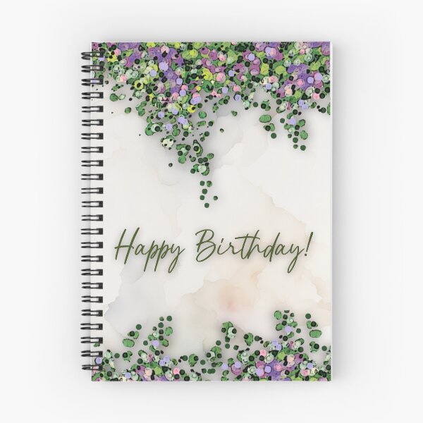 Item preview, Birthday Greetings with Garlands of Tiny Flowers designed and sold by JoyfulWhimsy.