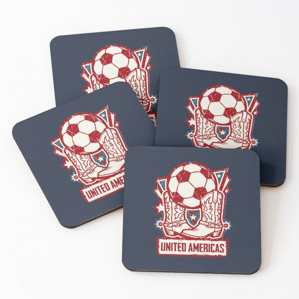 Item preview, United Americas Soccer Cowboy Boots Vintage Western Football Sports Badge Art designed and sold by MarCinu Art.