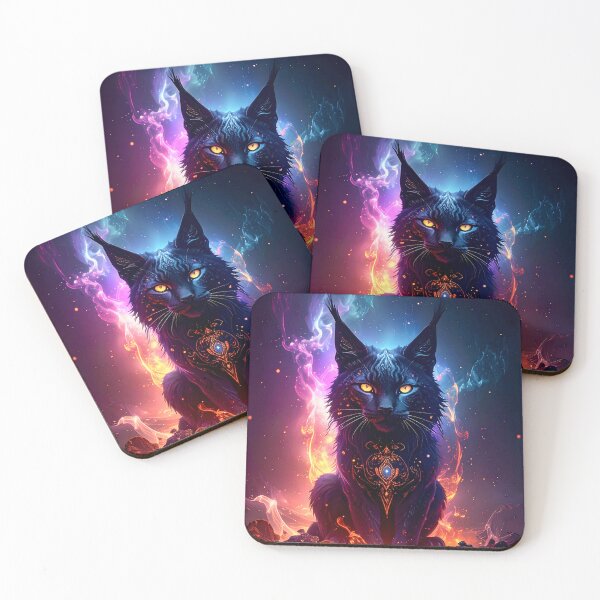 Item preview, Cosmic Lynx Mystic Cat designed and sold by Mystic-Art-2.