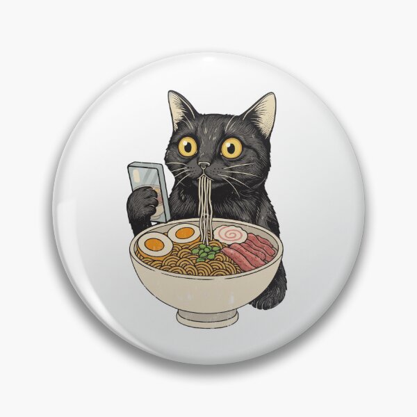 Item preview, Black Cat Ramen & Smartphone Moment designed and sold by Shopeon Designs.