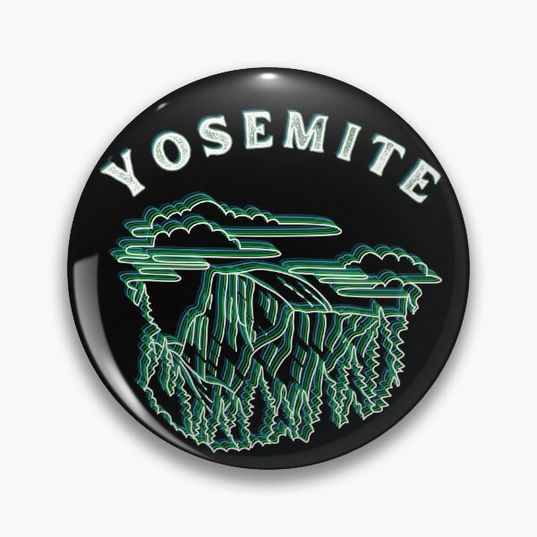 Item preview, Yosemite Half Dome Retro Echo Line Art - Vintage National Park Style designed and sold by SunandShade.