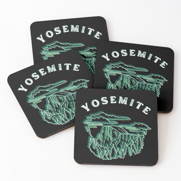Item preview, Yosemite Half Dome Retro Echo Line Art - Vintage National Park Style designed and sold by SunandShade.