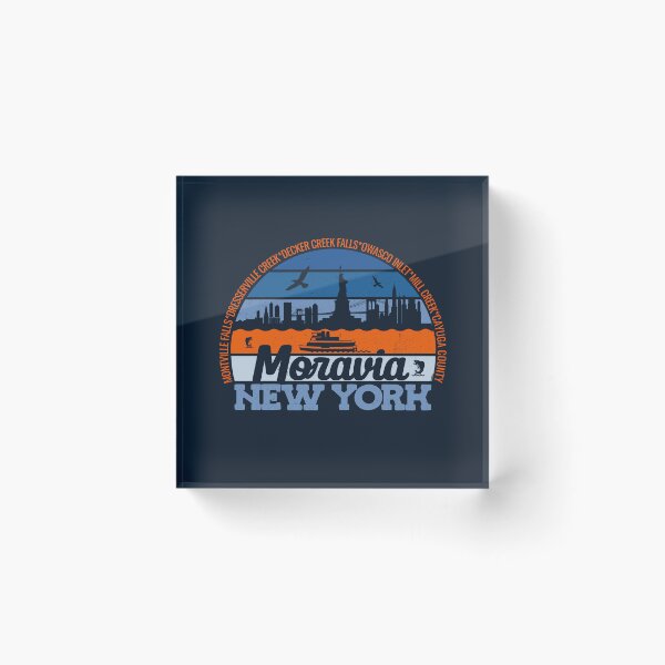 Item preview, Moravia New York Sunset Retro Vintage Local Pride Logo designed and sold by CRHPOD20.
