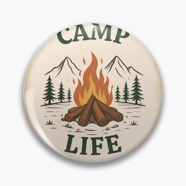 Item preview, Camp Life Vintage Camping Poster | Retro Campfire Outdoor Adventure Design designed and sold by The Vault Shop.