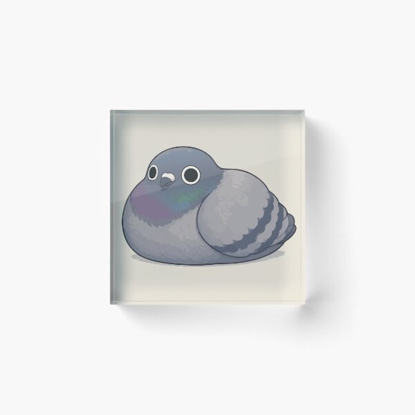 Item preview, Pigeon Loaf Sticker – Cute Round Chubby Pigeon designed and sold by SimplePoDesign.