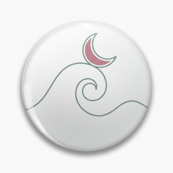 Item preview, Minimal Line Art Wave with Crescent Moon Sage Green Dusty Rose Flat Vector Celestial Ocean Design designed and sold by OnPointOutfits.