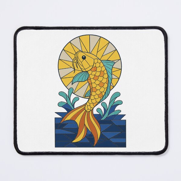 Item preview, Holy Carp Stained Glass Koi Fish Pun designed and sold by MOSIDRIP™.