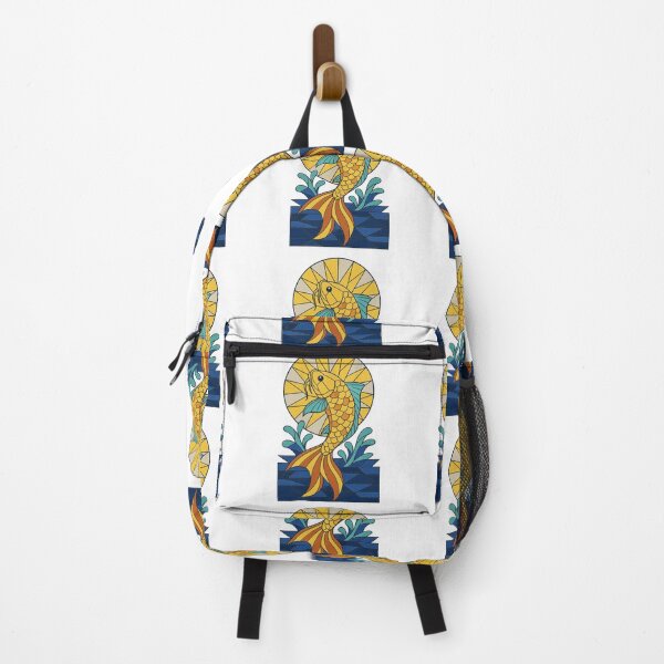 Item preview, Holy Carp Stained Glass Koi Fish Pun designed and sold by MOSIDRIP™.