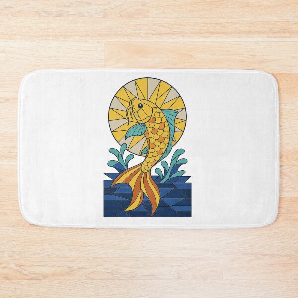 Item preview, Holy Carp Stained Glass Koi Fish Pun designed and sold by MOSIDRIP™.