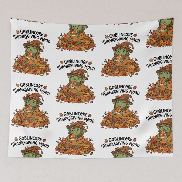 Item preview, Goblinkore Thanksgiving Mood Cute Autumn Goblin Eating Pie Funny Fall Holiday designed and sold by raedattia.