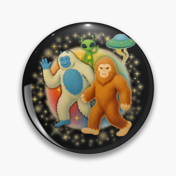 Item preview, Galactic Cryptid Squad Goals | Bigfoot, Yeti & Alien Friends Retro Sci-Fi Design designed and sold by SunandShade.