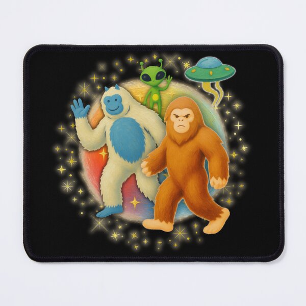Item preview, Galactic Cryptid Squad Goals | Bigfoot, Yeti & Alien Friends Retro Sci-Fi Design designed and sold by SunandShade.