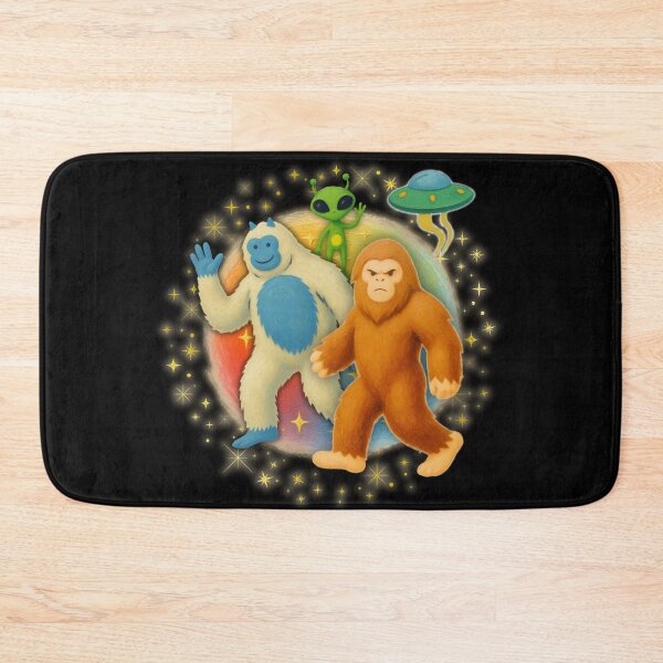 Item preview, Galactic Cryptid Squad Goals | Bigfoot, Yeti & Alien Friends Retro Sci-Fi Design designed and sold by SunandShade.