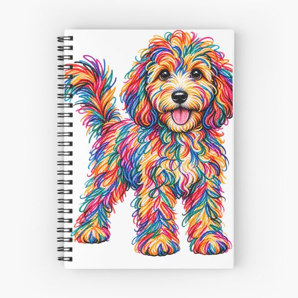 Item preview, Colorful Scribble Poodle Rainbow Abstract Doodle Dog Art designed and sold by VGAfanatic.
