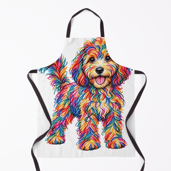Item preview, Colorful Scribble Poodle Rainbow Abstract Doodle Dog Art designed and sold by VGAfanatic.