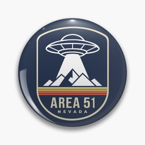 Item preview, Area 51 Nevada Vintage Retro UFO Badge designed and sold by VoglR.