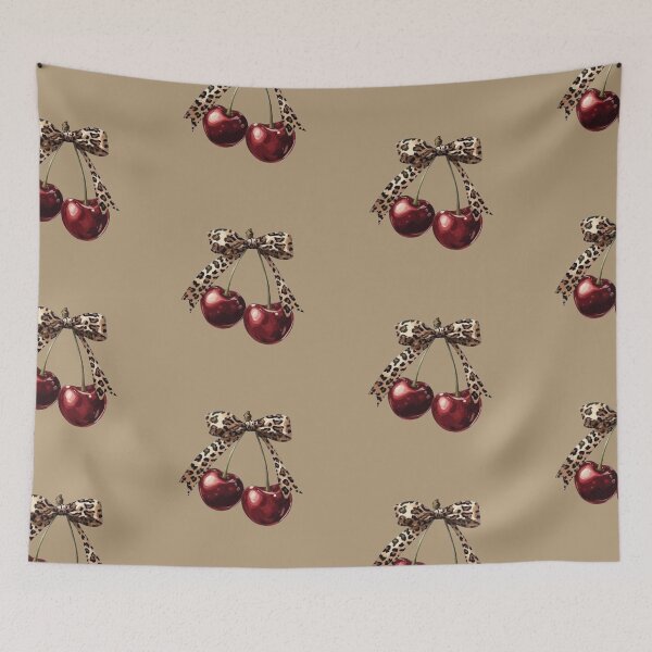 Item preview, Leopard print cherry sticker aesthetic | Lace and elegance designed and sold by Novannah.