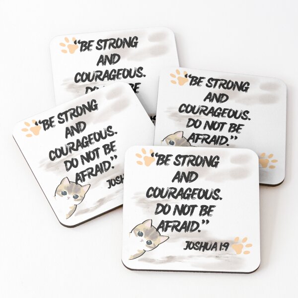 Item preview, Christian Bible Verse Joshua 1 9 Cat designed and sold by WelLarsDigitals.