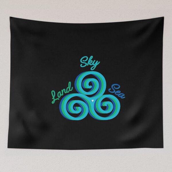 Item preview, Sky Land Sea Celtic Triskelion - Nature Spiral Design designed and sold by SunandShade.