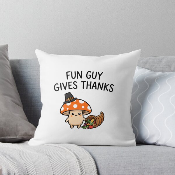 Item preview, Fun Guy Gives Thanks Cute Mushroom Thanksgiving Pun Funny Harvest Festival designed and sold by raedattia.