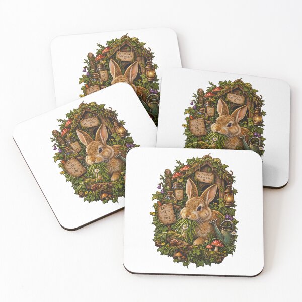 Item preview, No Thoughts Just Nibbles - Cottagecore Bunny Eat Weeds Be Free designed and sold by Neurospicy Trolls.