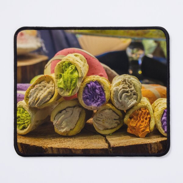 Item preview, Colorful Soap Donuts and Rolled Bath Soap Bars on Rustic Wooden Display at Market designed and sold by Nmallia.