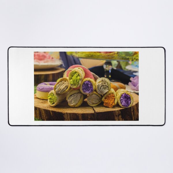Item preview, Colorful Soap Donuts and Rolled Bath Soap Bars on Rustic Wooden Display at Market designed and sold by Nmallia.