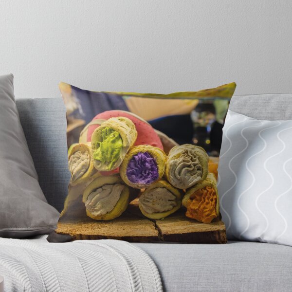 Item preview, Colorful Soap Donuts and Rolled Bath Soap Bars on Rustic Wooden Display at Market designed and sold by Nmallia.