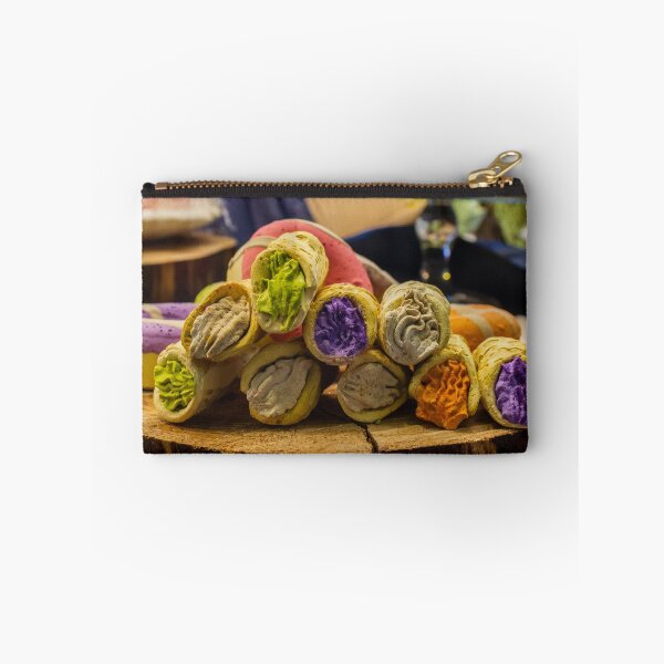 Item preview, Colorful Soap Donuts and Rolled Bath Soap Bars on Rustic Wooden Display at Market designed and sold by Nmallia.