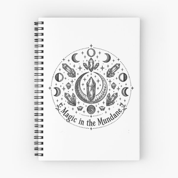 Item preview, Magic in the Mundane — Crystal and Moon Phase Mandala designed and sold by CosmicFlora Studio.