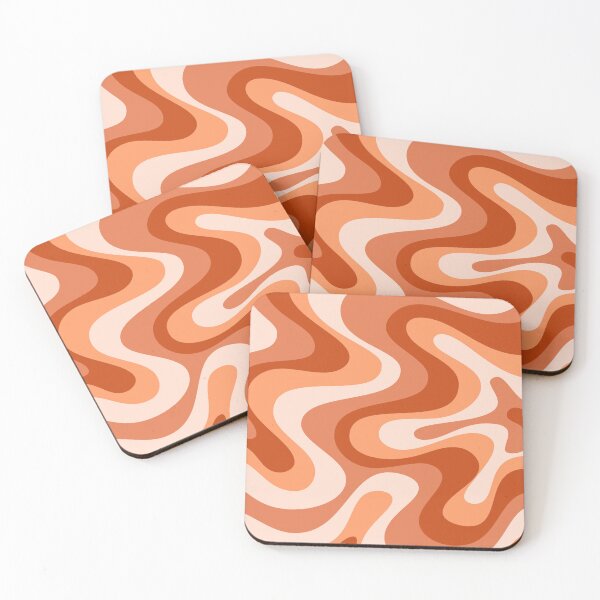 Item preview, Liquid Swirl Retro Abstract in oranges tones, Cream, and White designed and sold by Differenceee.