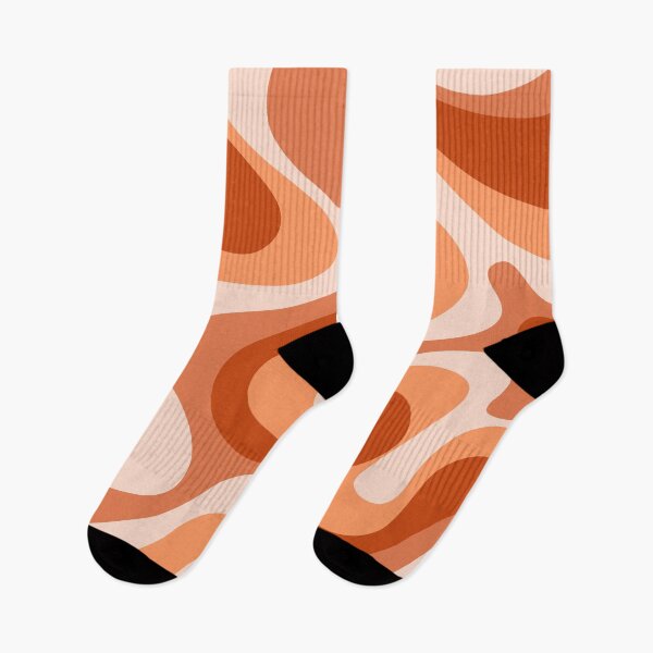 Item preview, Liquid Swirl Retro Abstract in oranges tones, Cream, and White designed and sold by Differenceee.