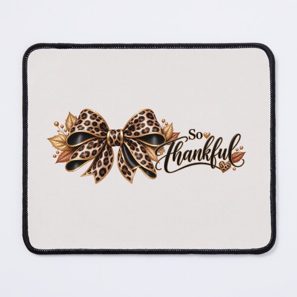 Item preview, So Thankful – Leopard Bow Elegant Thanksgiving Design designed and sold by HO•Designs.