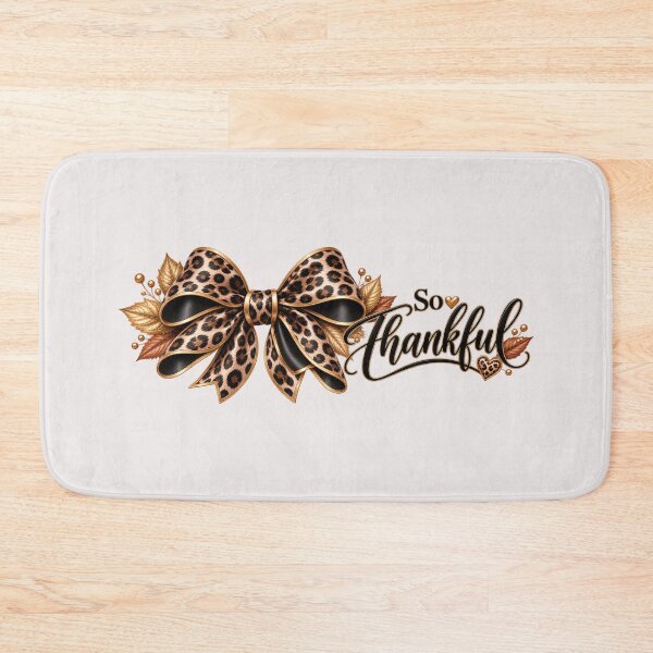 Item preview, So Thankful – Leopard Bow Elegant Thanksgiving Design designed and sold by HO•Designs.