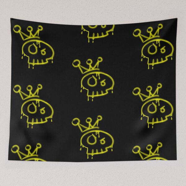 Item preview, Y2k graffiti skull with crown  designed and sold by YaroshMaria.