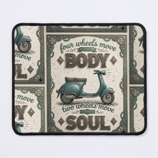 Item preview, Two Wheels Move The Soul - Vintage Steampunk Scooter designed and sold by Aozon.