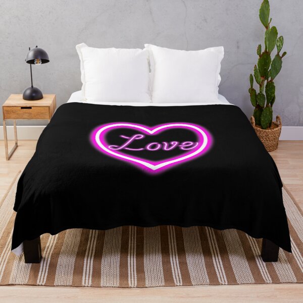 Item preview, Pink Neon Heart Glow - Retro Aesthetic Minimalist Love designed and sold by SunandShade.