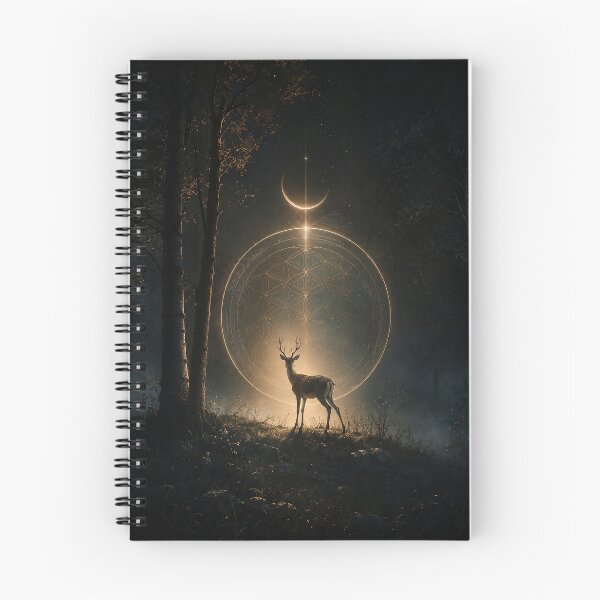 Aperçu de l'œuvre La nature sauvage se souvient – Art de la géométrie sacrée du cerf spirituel créée et vendue par SacredLensV.