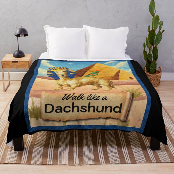 Item preview, Walk Like a Dachshund – Vintage Egyptian 70s National Park Poster Art designed and sold by SunandShade.