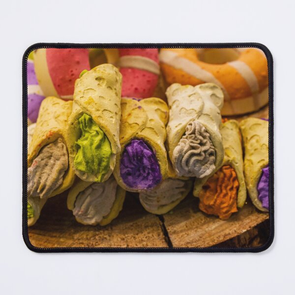 Item preview, Colorful Soap Donuts and Rolled Bath Soap Bars on Rustic Wooden Display at Market designed and sold by Nmallia.