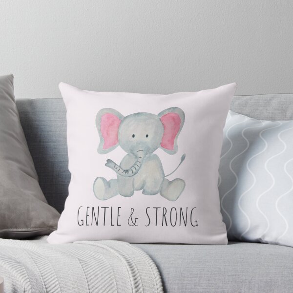 Item preview, Gentle And Strong Baby Elephant Watercolor Print designed and sold by Katherine Ann.