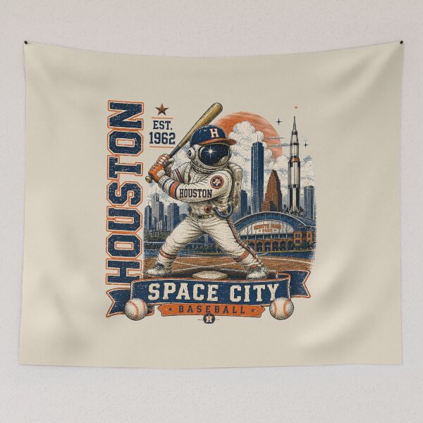 Item preview, Houston Space City Baseball Vintage Astronaut T Shirt Retro Houston Baseball Fan Gift designed and sold by GhostDawgs.