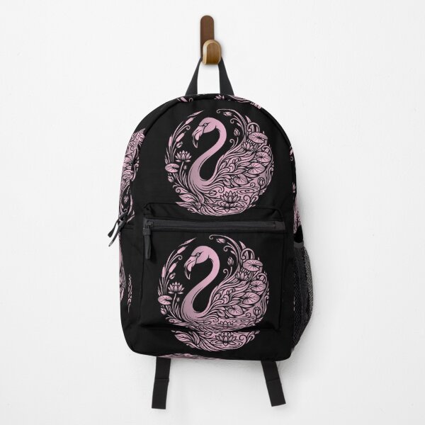 Item preview, Elegant Flamingo Lotus Pond Vector Stencil Art designed and sold by ZUMERI.