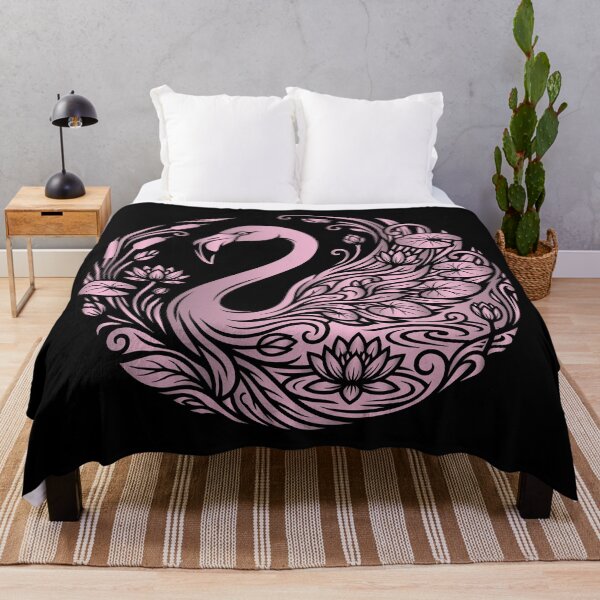 Item preview, Elegant Flamingo Lotus Pond Vector Stencil Art designed and sold by ZUMERI.