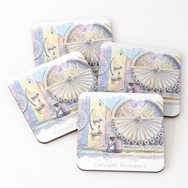 Item preview, Yerevan Cascade Complex Fountain Romance Watercolor Art designed and sold by NareArt.