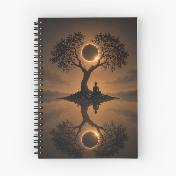Item preview, The Eclipse Held Still – Celestial Eclipse Tree Art designed and sold by SacredLensV.
