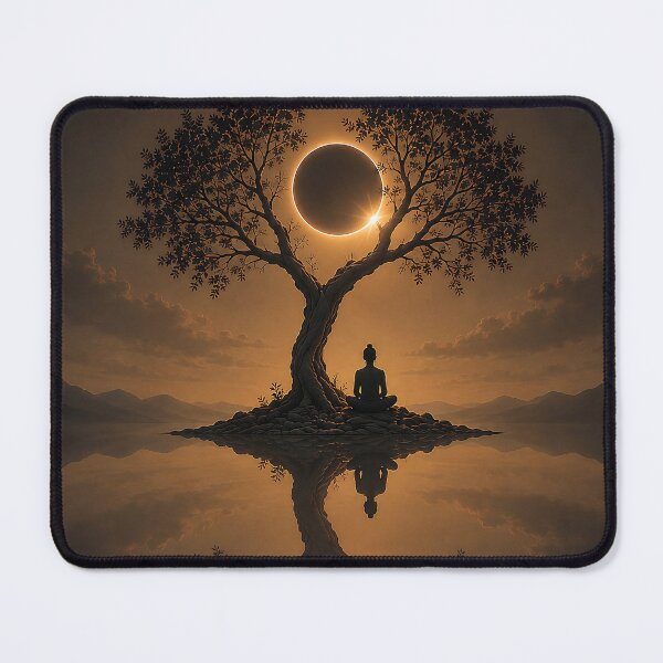 Item preview, The Eclipse Held Still – Celestial Eclipse Tree Art designed and sold by SacredLensV.